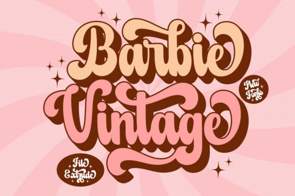 Barbie Vintage Extrude: The Retro Display Font for Bold Campaigns