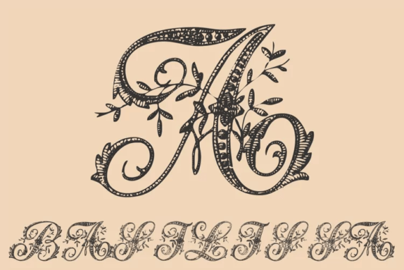 Basilissa: A Flowery Caps Display Font for Modern Design