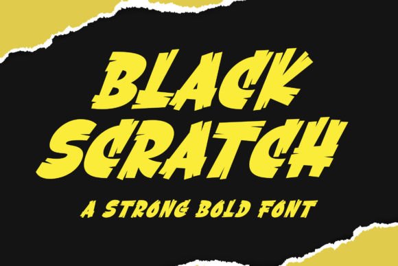 Black Scratch: The Bold Display Font for Handmade Creators