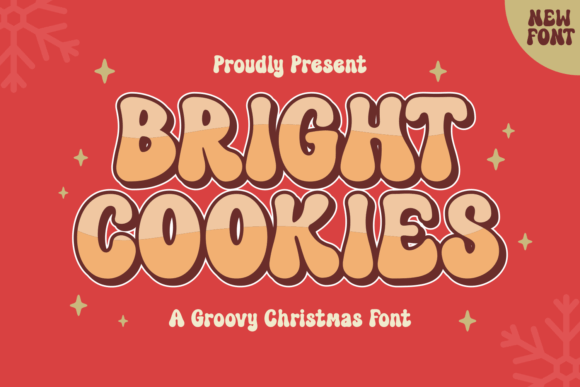Bright Cookies: The Groovy Holiday Display Font