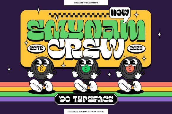 Emynam Crew: The Funky Retro Display Typeface for Modern Web Design