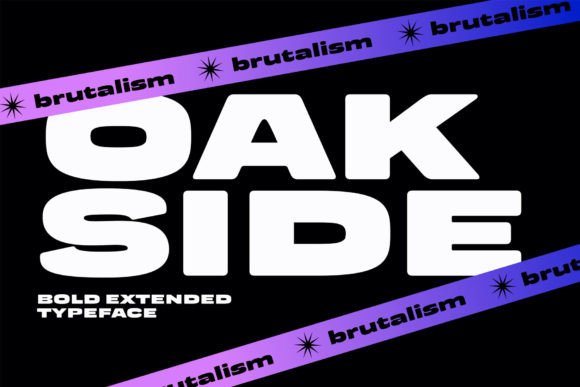Oakside Bold Extended Typeface for Modern Branding