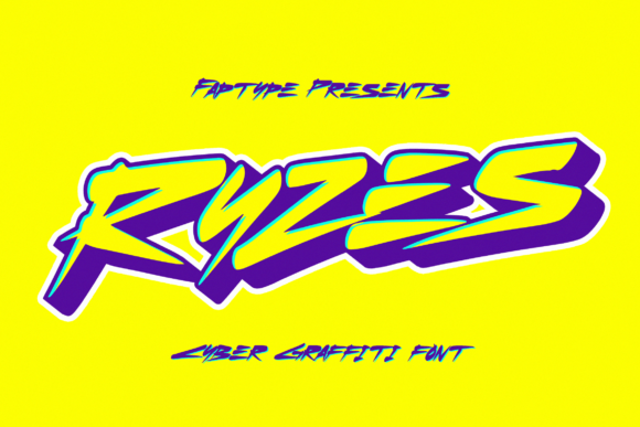 Ryzes: The Cyberpunk Display Font for Viral Campaigns
