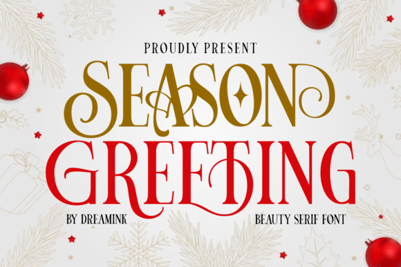 Season Greeting: A Graceful Serif for Elegant Branding