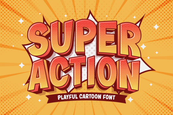 Super Action: A Fun Display Font for Engaging Editorial Design