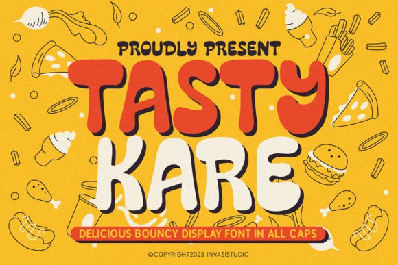Tastykare: The Bouncy Display Font for Retro Vibes